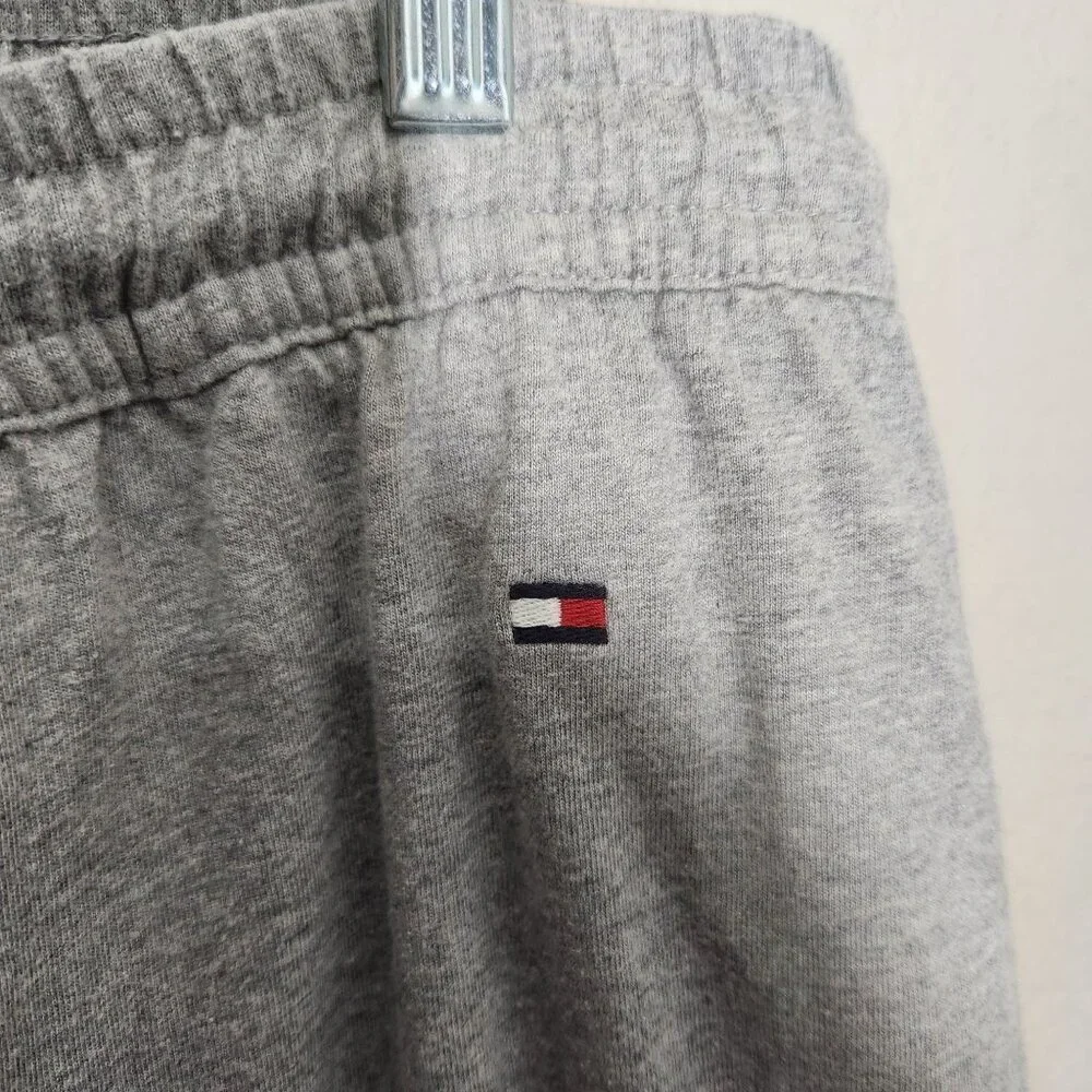 Tommy Hilfiger Pants Mens Large Grey Lounge Straight Leg Athletic Baseball
